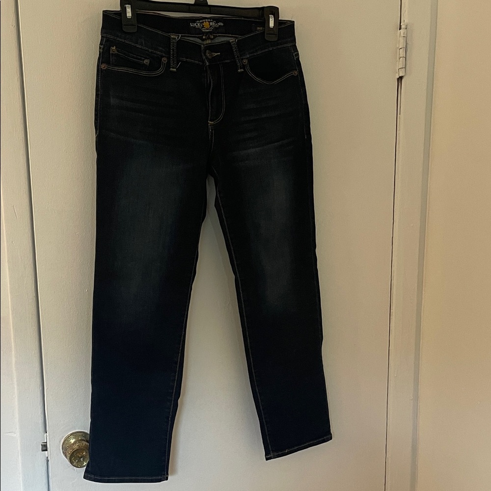 Lucky Brand Women's Dark Wash Straight Leg Capris